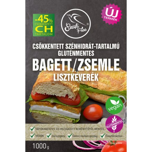 Szafi Free csökkentett szénhidrát-tartalmú gluténmentes bagett / zsemle lisztkeverék (1000g)