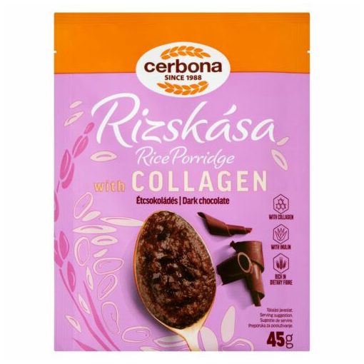  Cerbona étcsokoládés rizskása kollagénnel 45g