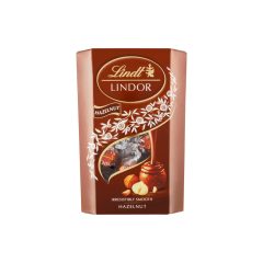 Lindt Lindor Hazelnut tejcsok.golyók díszdob.200g/8/