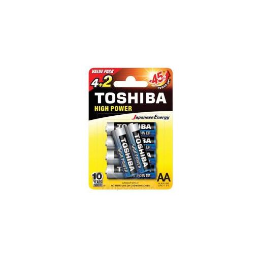 Toshiba alkáli elem LR6 BP6 AA/4+2db