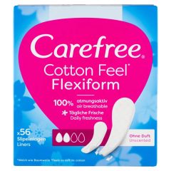 Carefree tisztasági betét Cotton Flexiform Fresh 56db