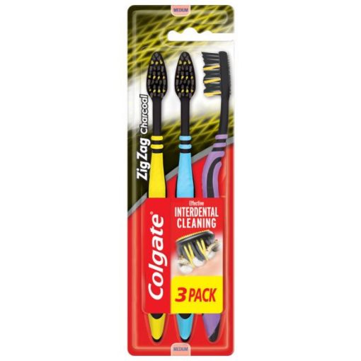 Colgate fogkefe ZigZag Charcoal trio 3db