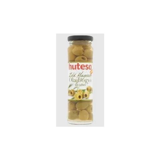 HUTESA Olajbogyó - zöld, magozott üveges 140g/60g