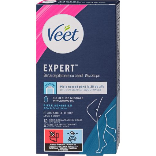 Veet Expert h.gy. szalagok érz.bőr 12db