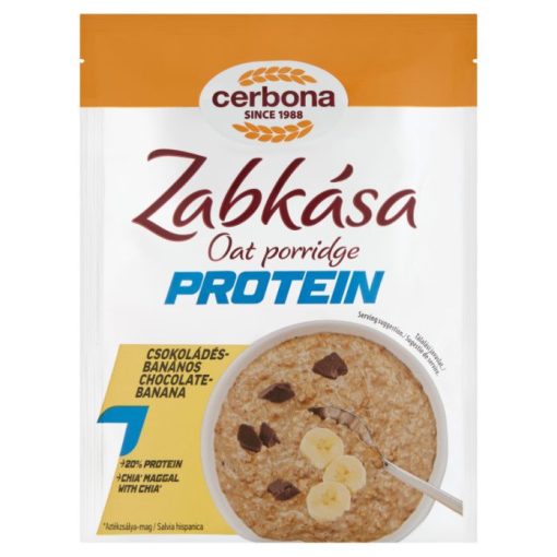 Cerbona Sport protein csokoládés-banános zabkása édesítőszerrel (60g)