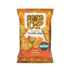   Corn Up!Teljes kiörlésű sárga kukorica Tortilla Chips Cheddar sajt ízesítéssel (60g)